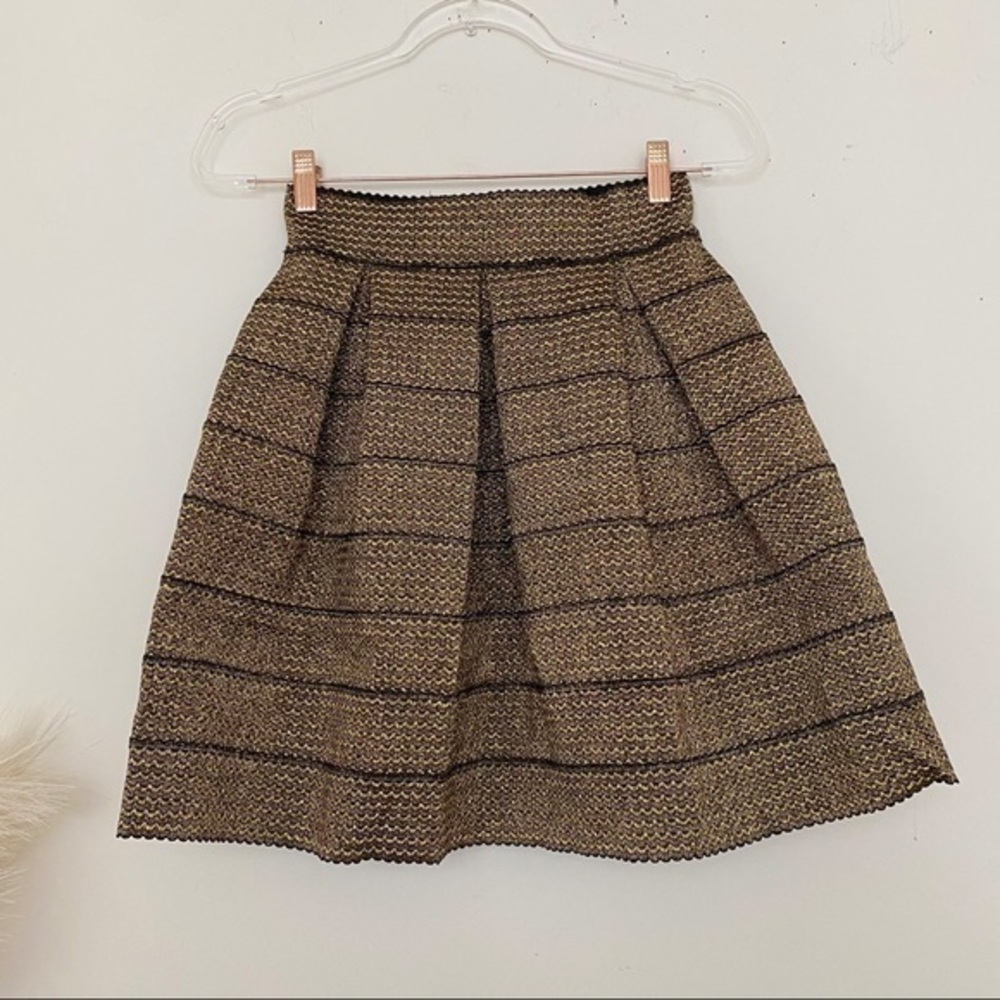 NWT Charlotte Russe Gold shimmer skirt